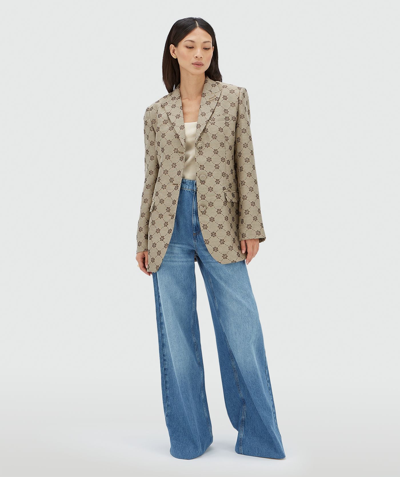 JOSH V BLAZERJURK ESTRELLA OVERSIZED MET LUREX DARK BROWN