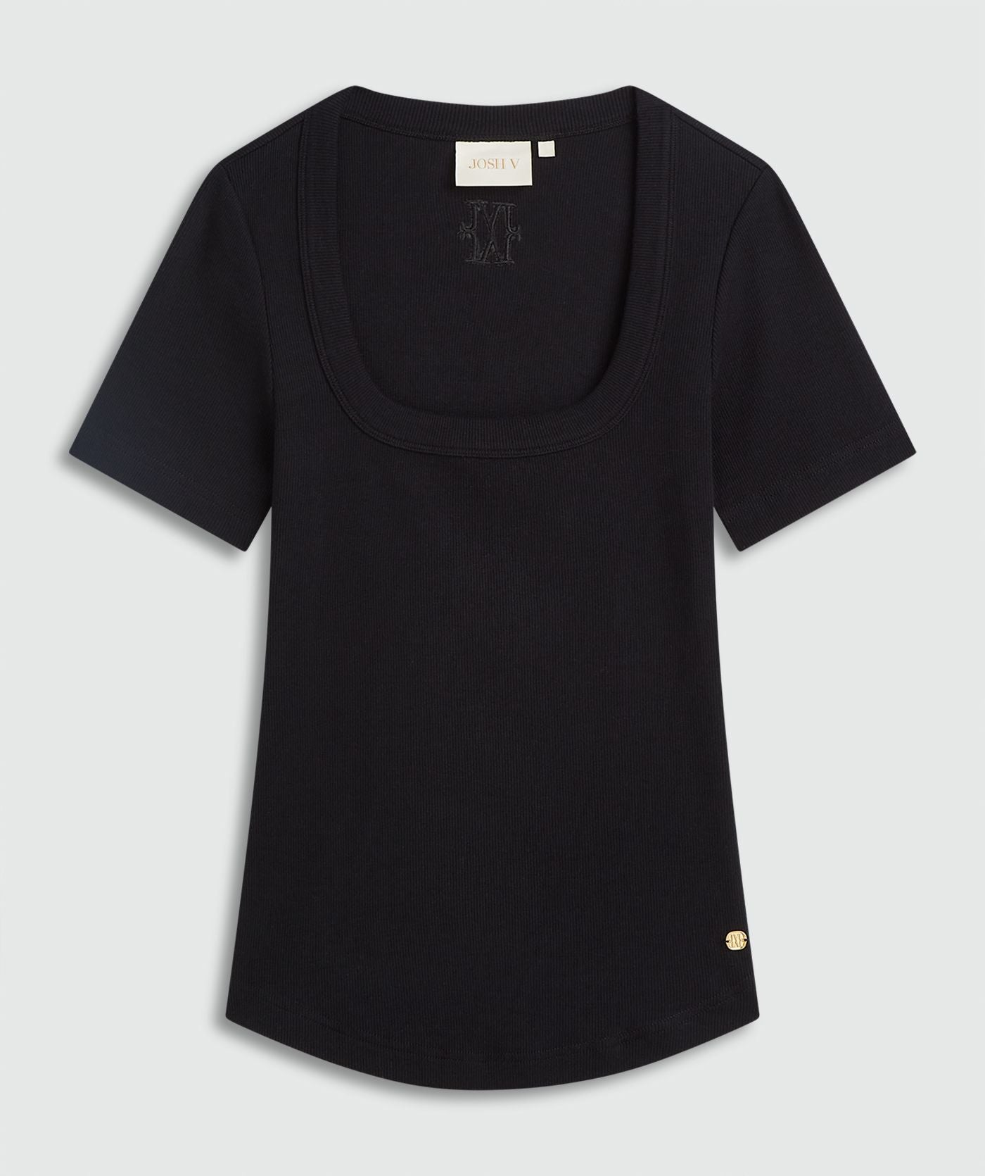JOSH V T-SHIRT FLORELLE SLIM FIT BLACK