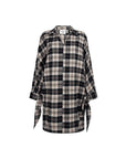 ANOTHER-LABEL JURK FRANCOISE CHECK DRESS BLACK SANDSHELL