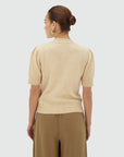 JOSH V TOP FRANKA SLIM FIT MET MERINOWOL LIGHT BEIGE MELANGE
