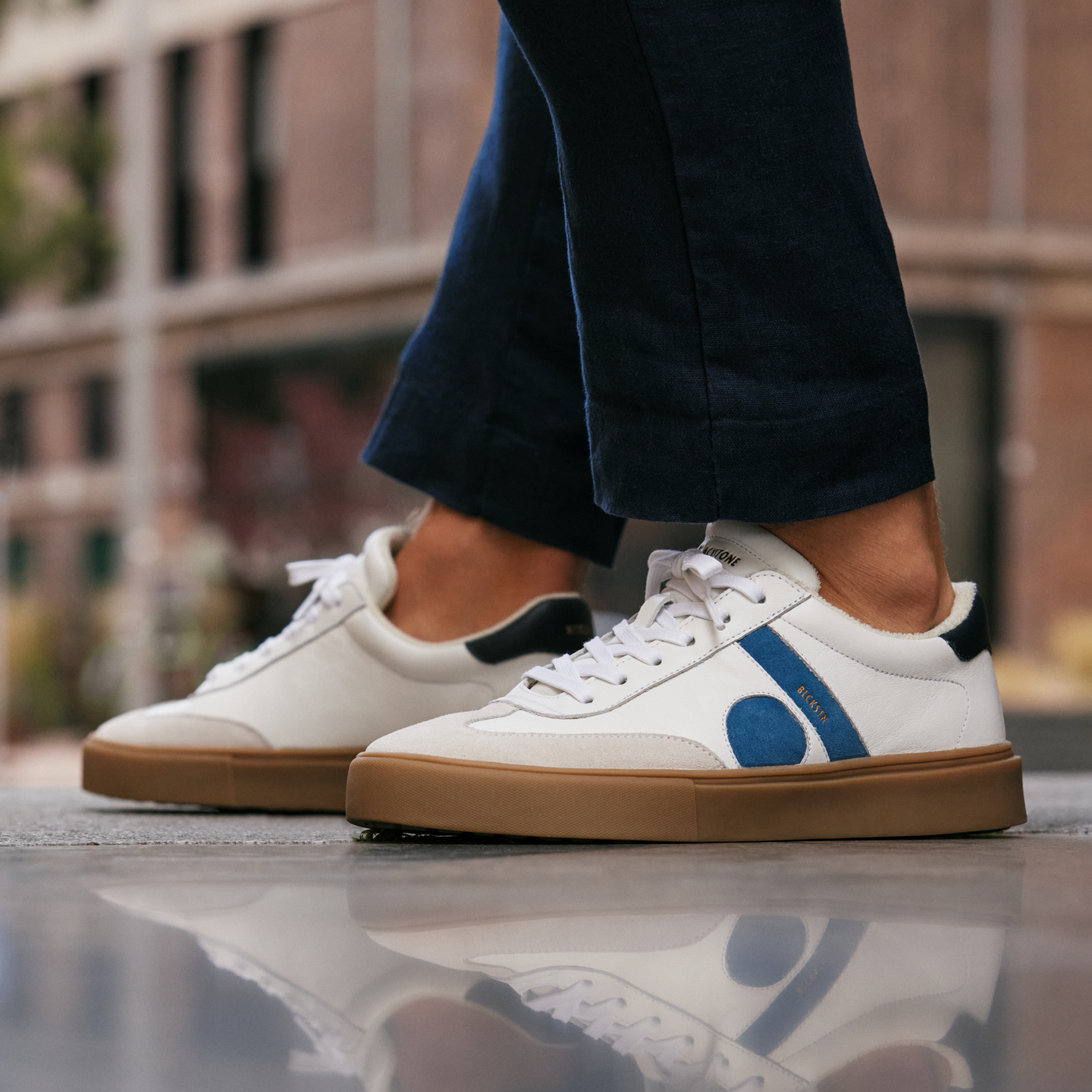 BLACKSTONE MEN SCHOENEN QUARTZ AUDEN EG554 WHITE BLUE