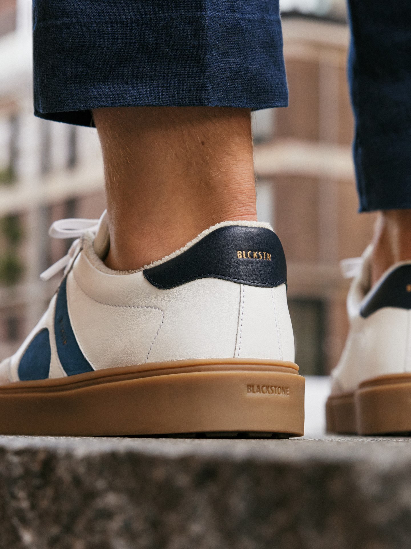 BLACKSTONE MEN SCHOENEN QUARTZ AUDEN EG554 WHITE BLUE