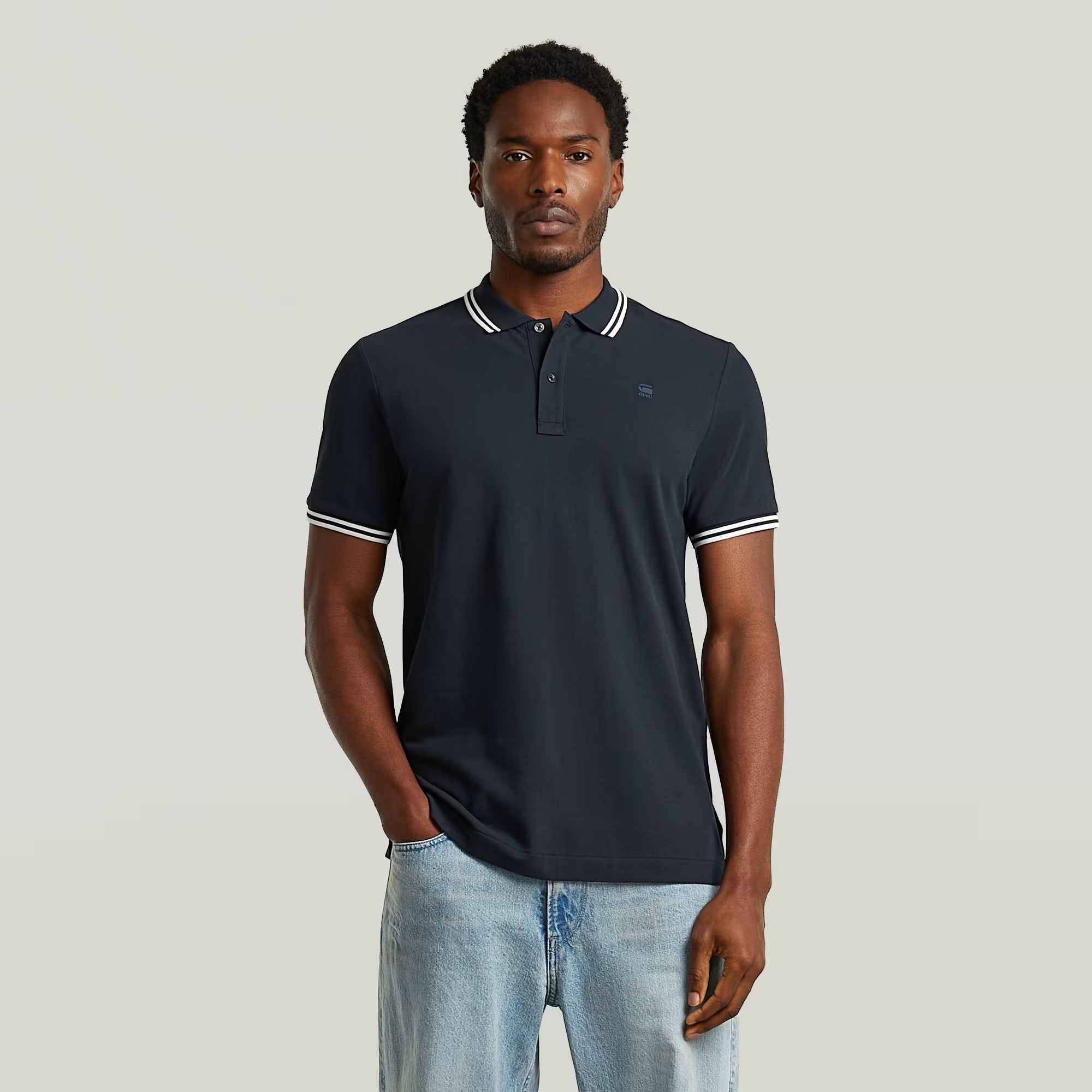 G-STAR RAW MEN POLO DUNDA SLIM STRIPE SALUTE