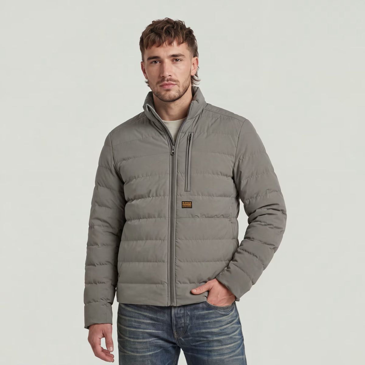G-STAR RAW MEN JAS FOUNDATION LINER JACK GREY PEWTER