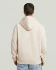 G-STAR RAW MEN SWEATER PREMIUM CORE HOODIE WHITEBAIT