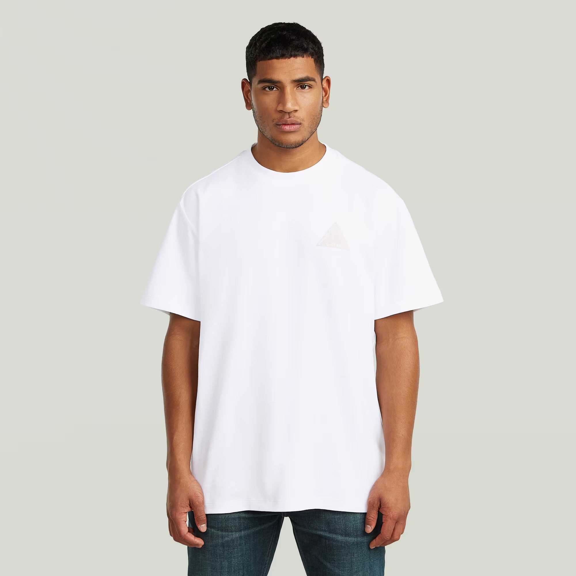 G-STAR RAW MEN T-SHIRT SMALL LOGO WHITE