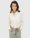 JOSH V BLOUSE GAEL FITTED BODY OFF WHITE