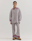 HARPER & YVE PYJAMA NOELLE-SET LUXE BROWN STRIPE