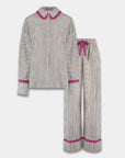 HARPER & YVE PYJAMA NOELLE-SET LUXE BROWN STRIPE