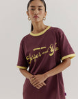 HARPER & YVE T-SHIRT GIMMEMORE-SS WINE BERRY