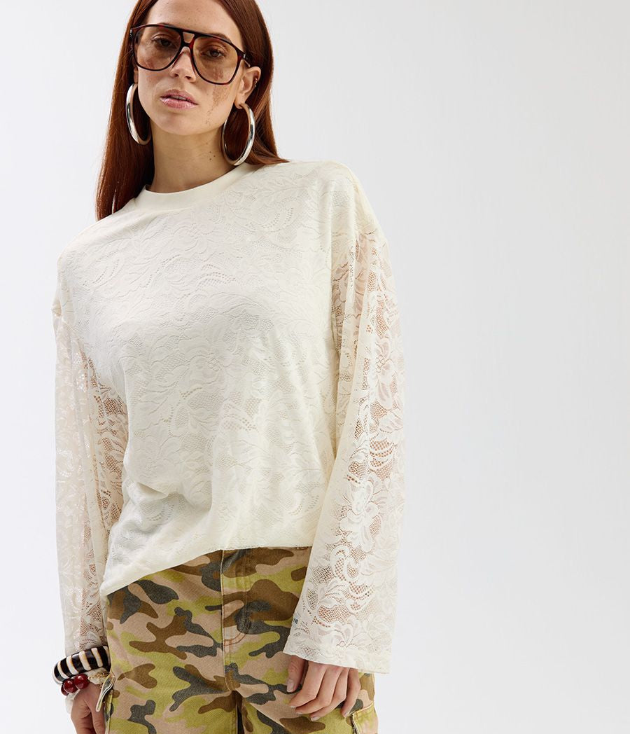 HARPER &amp; YVE TOP ELANA-LS ECRU