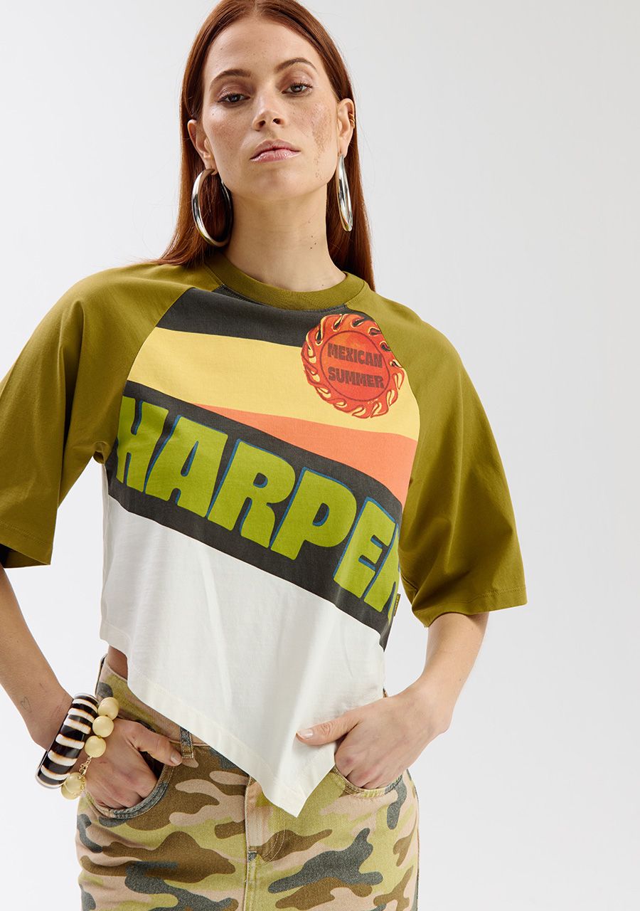 HARPER &amp; YVE T-SHIRT MEXICAN SUMMER-SS AVOCADO