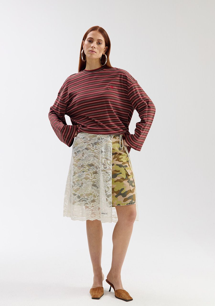 HARPER &amp; YVE ROK LEONI-SK OMSLAGDOEK ECRU