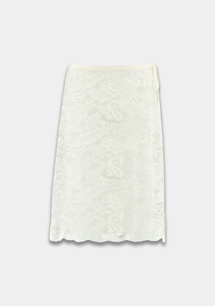 HARPER &amp; YVE ROK LEONI-SK OMSLAGDOEK ECRU