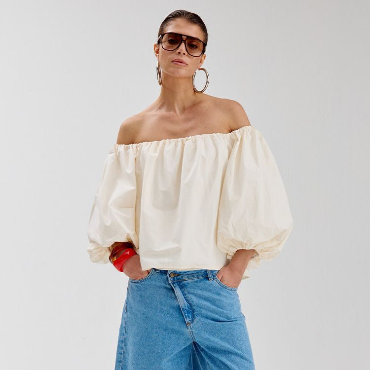 HARPER &amp; YVE BLOUSE LAUREN-LS ECRU