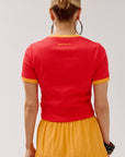HARPER & YVE T-SHIRT TACOTEQUILA POPPY RED