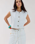 HARPER & YVE GILET GILLY LIGHT BLUE