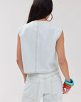 HARPER & YVE GILET GILLY LIGHT BLUE