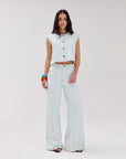 HARPER & YVE GILET GILLY LIGHT BLUE