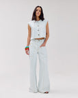 HARPER & YVE GILET GILLY LIGHT BLUE