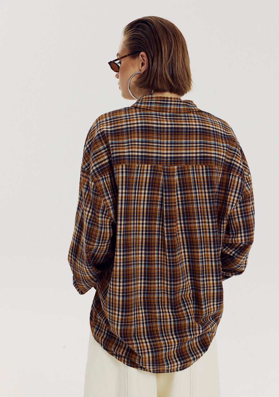HARPER &amp; YVE BLOUSE MELINA-LS MUTED MOSS CHECK