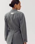 HARPER & YVE BLAZER ANINA-BL GREY PINSTRIPE