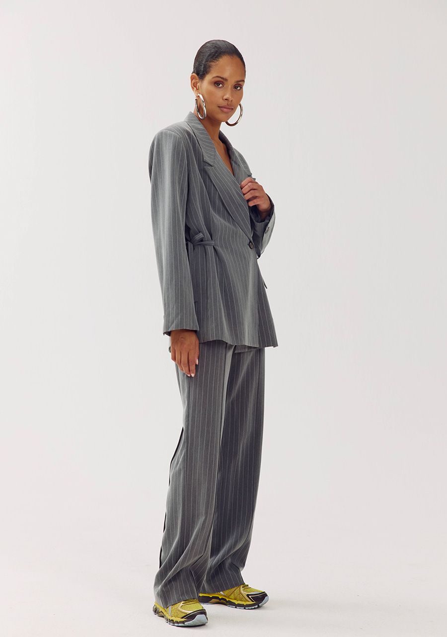 HARPER &amp; YVE BLAZER ANINA-BL GREY PINSTRIPE
