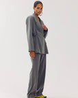 HARPER & YVE BLAZER ANINA-BL GREY PINSTRIPE