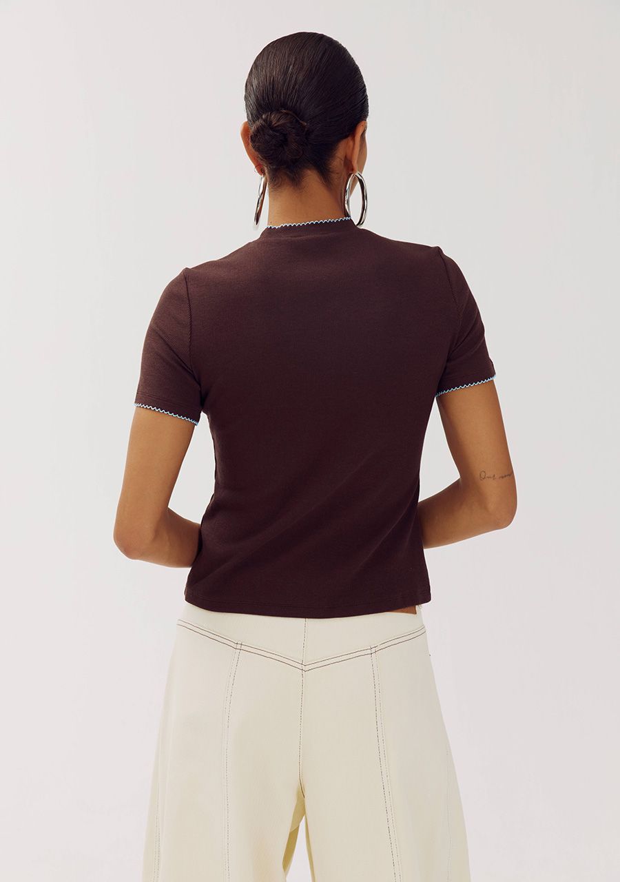 HARPER &amp; YVE T-SHIRT CAMMY-SS HOT FUDGE