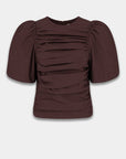 HARPER & YVE BLOUSE NIKO-SS HOT FUDGE