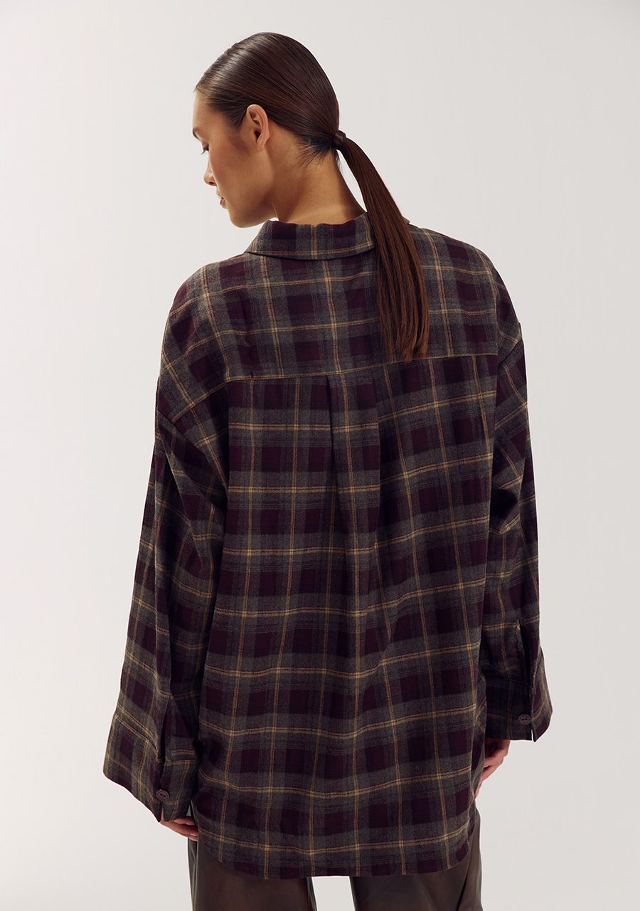 HARPER &amp; YVE BLOUSE JELLA-LS TIPSY RED CHECK