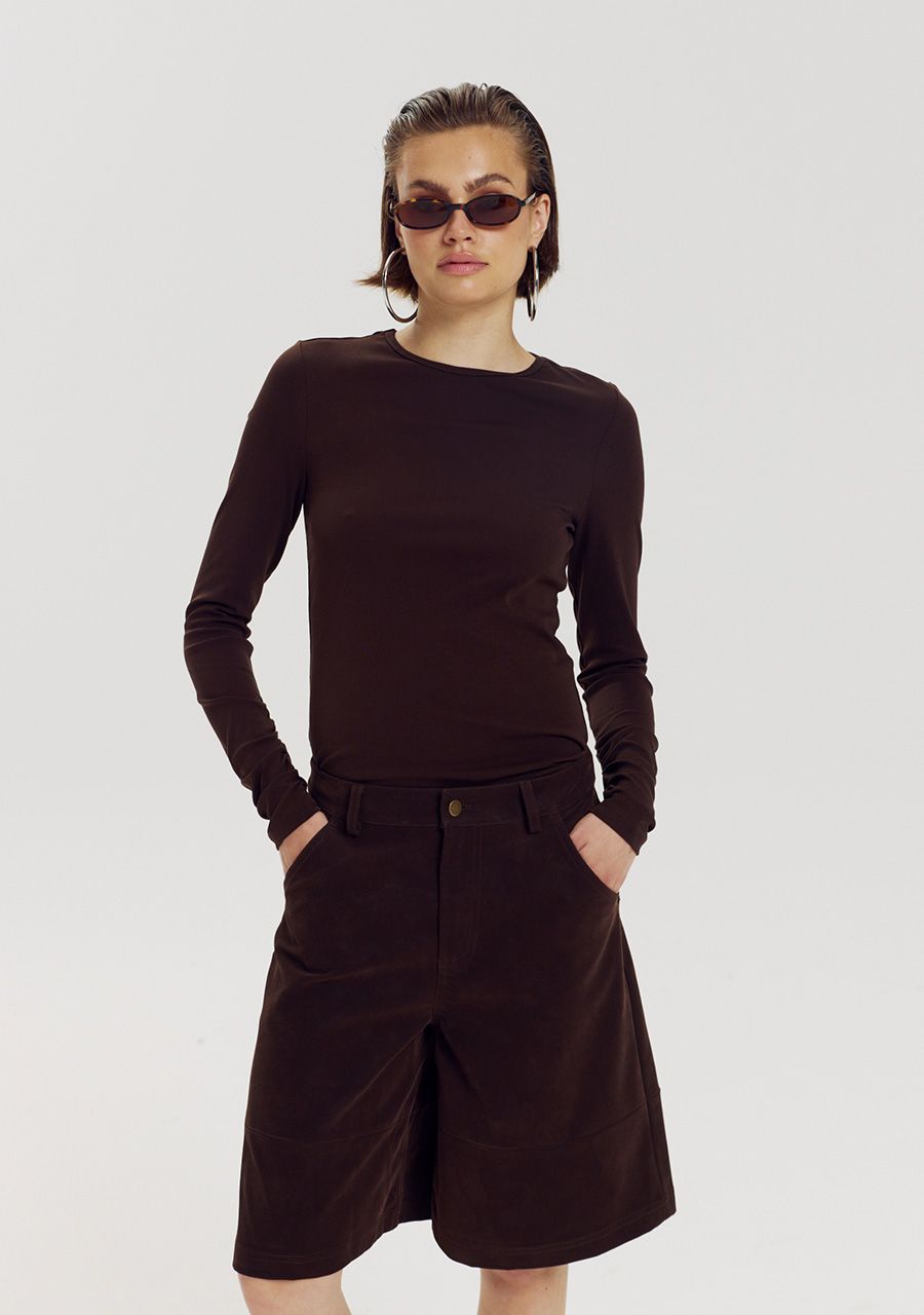 HARPER &amp; YVE TOP JASON-LS HOT FUDGE
