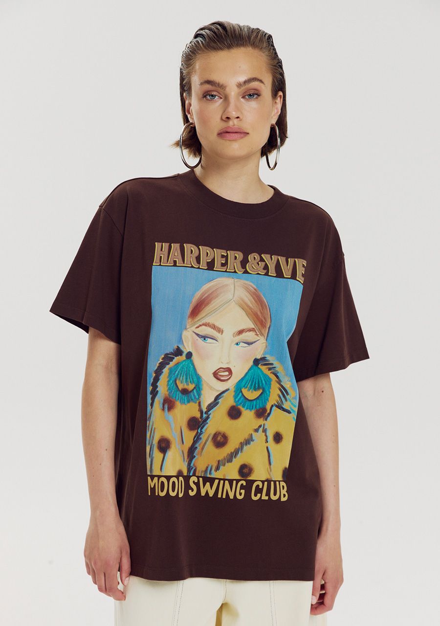 HARPER &amp; YVE T-SHIRT MOODY-SS HOT FUDGE