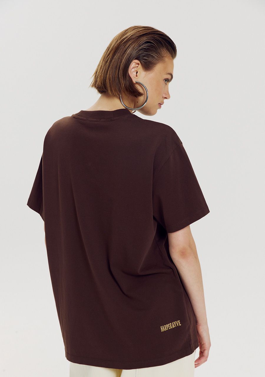 HARPER &amp; YVE T-SHIRT MOODY-SS HOT FUDGE