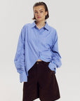 HARPER & YVE BLOUSE TED-LS STRIPE BLUE
