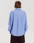 HARPER & YVE BLOUSE TED-LS STRIPE BLUE