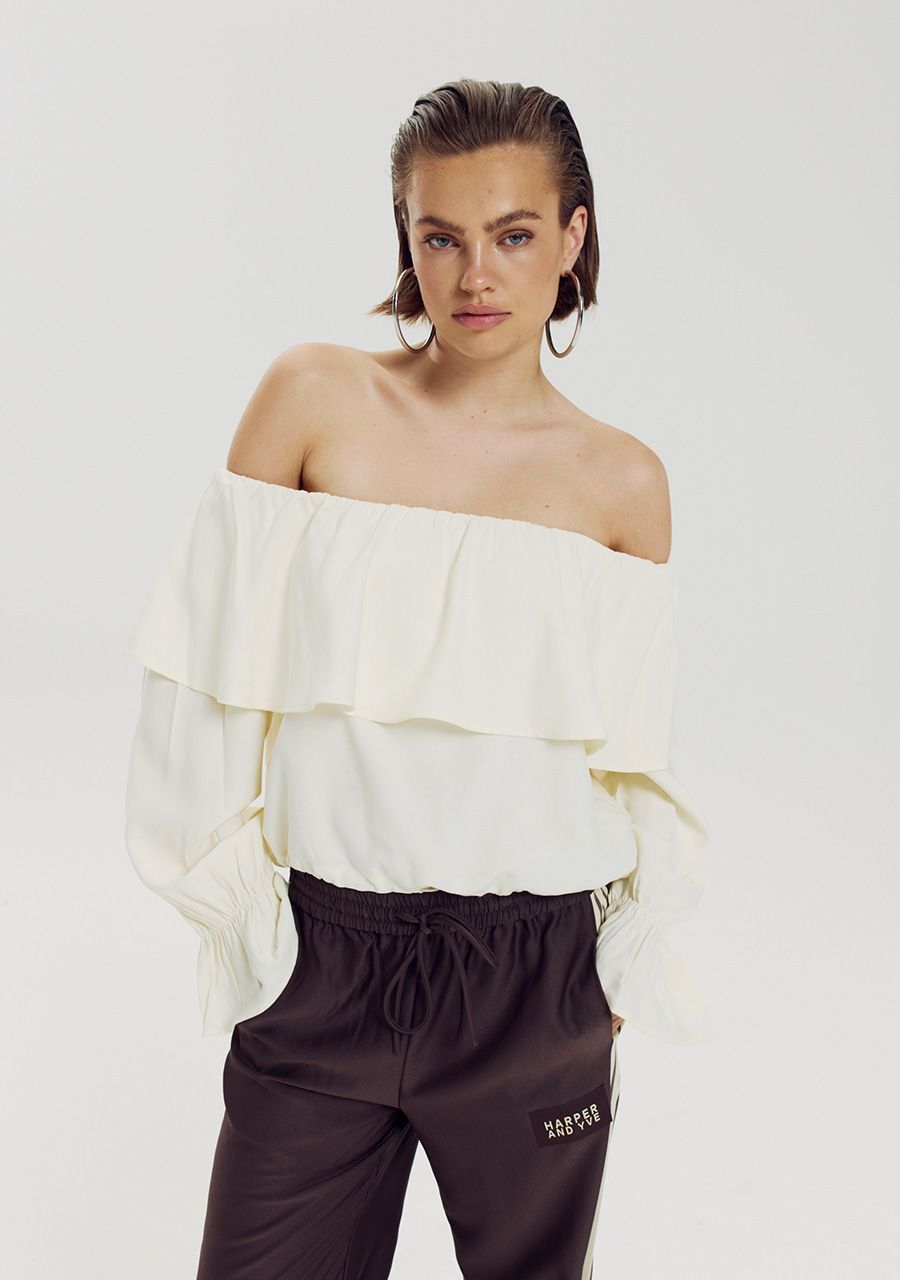 HARPER &amp; YVE BLOUSE FYNN-LS ALMOND OIL