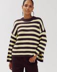 HARPER & YVE PULLOVER ALICE-JU ALMOND OIL STRIPE