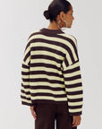 HARPER & YVE PULLOVER ALICE-JU ALMOND OIL STRIPE