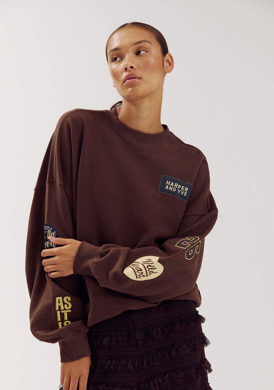HARPER &amp; YVE SWEATER PATCH-SW HOT FUDGE