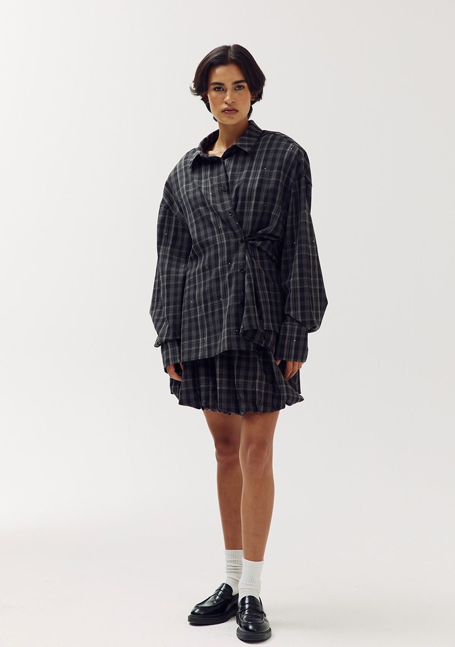 HARPER &amp; YVE ROK KENDALL-SK GREY CHECK
