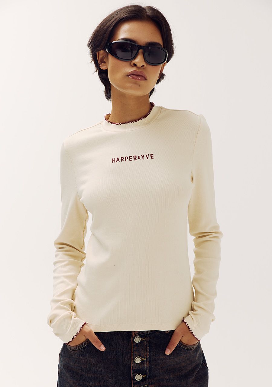HARPER &amp; YVE TOP CAMMY-LS CREME BRULEE