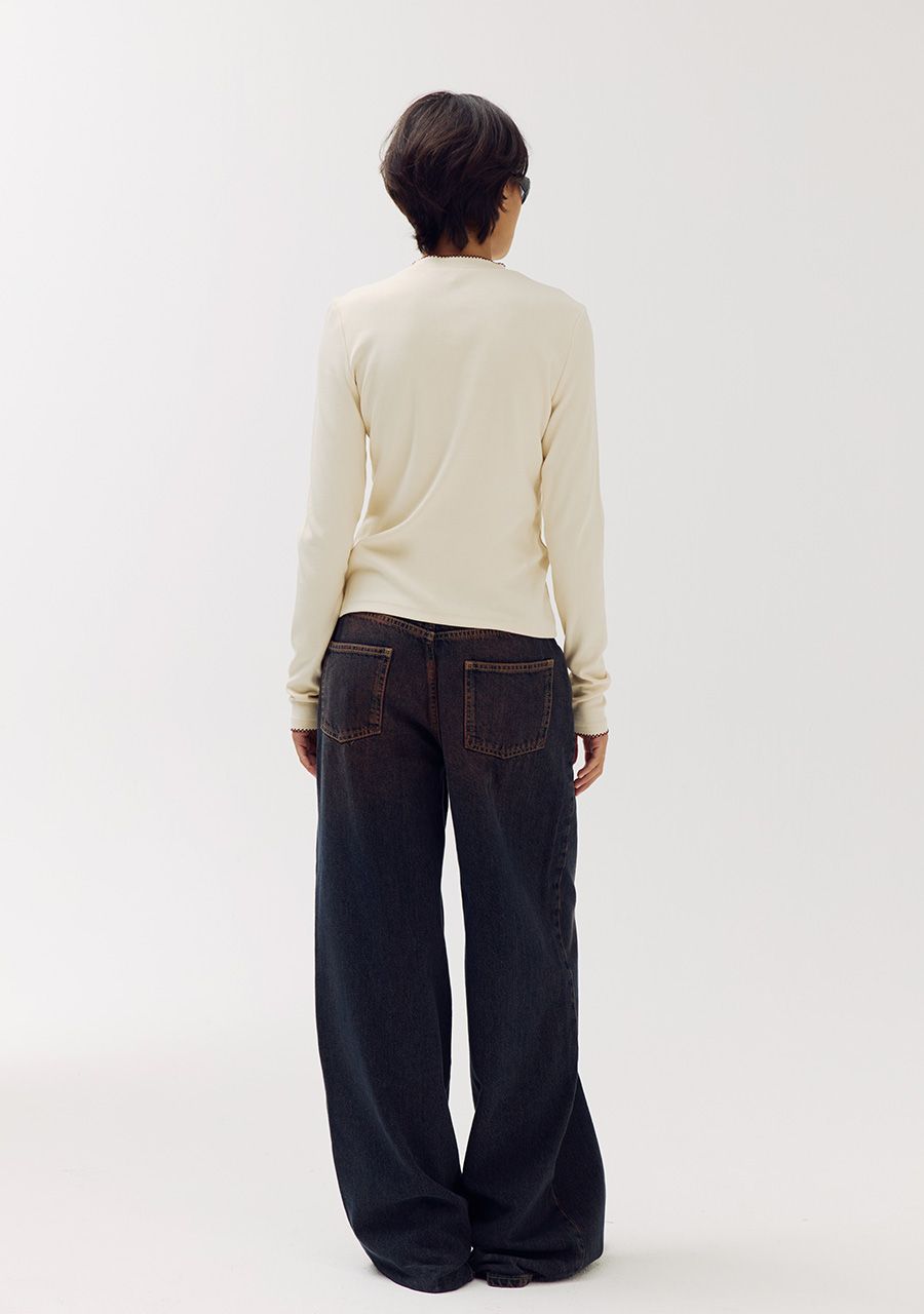 HARPER &amp; YVE TOP CAMMY-LS CREME BRULEE