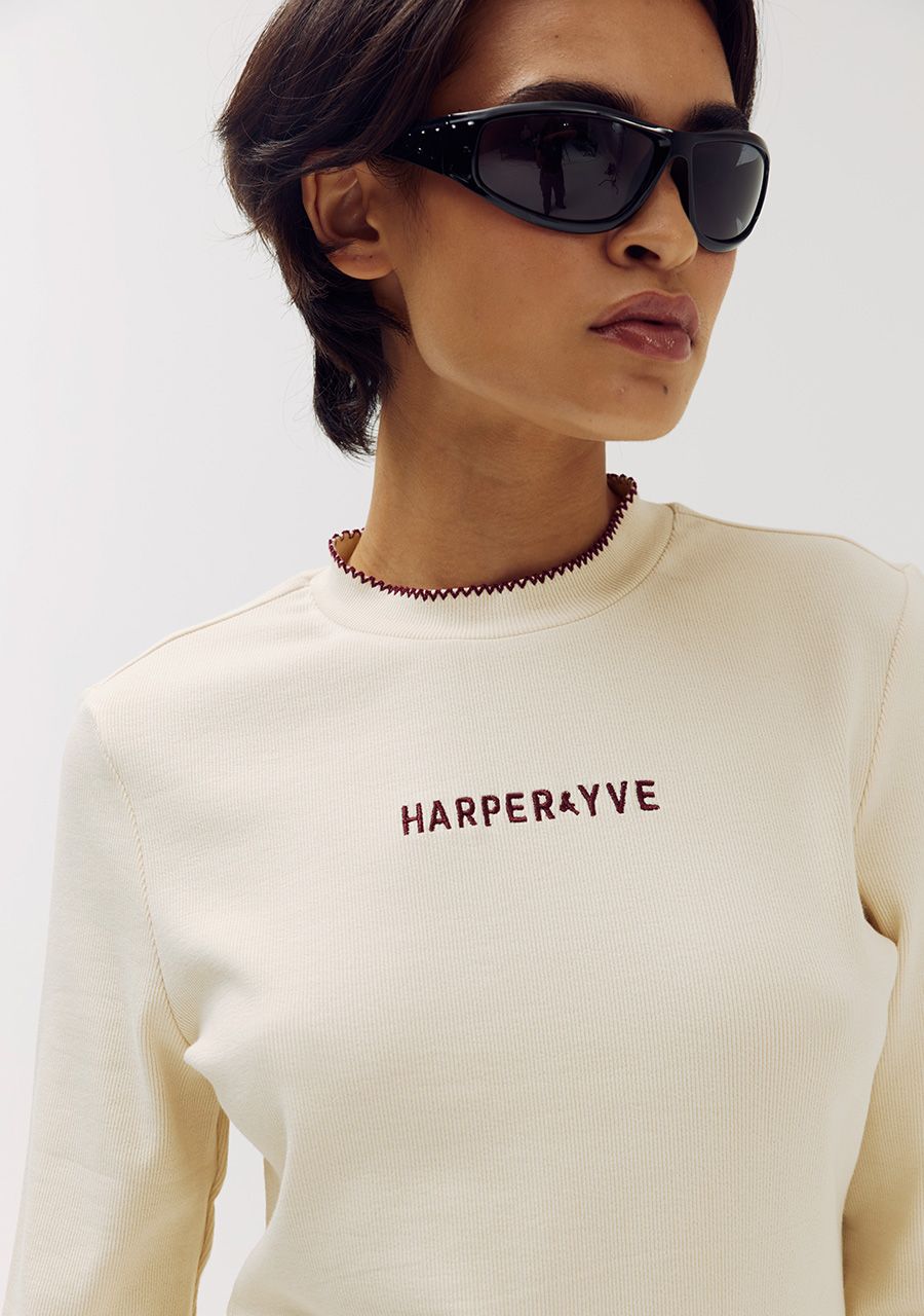 HARPER &amp; YVE TOP CAMMY-LS CREME BRULEE
