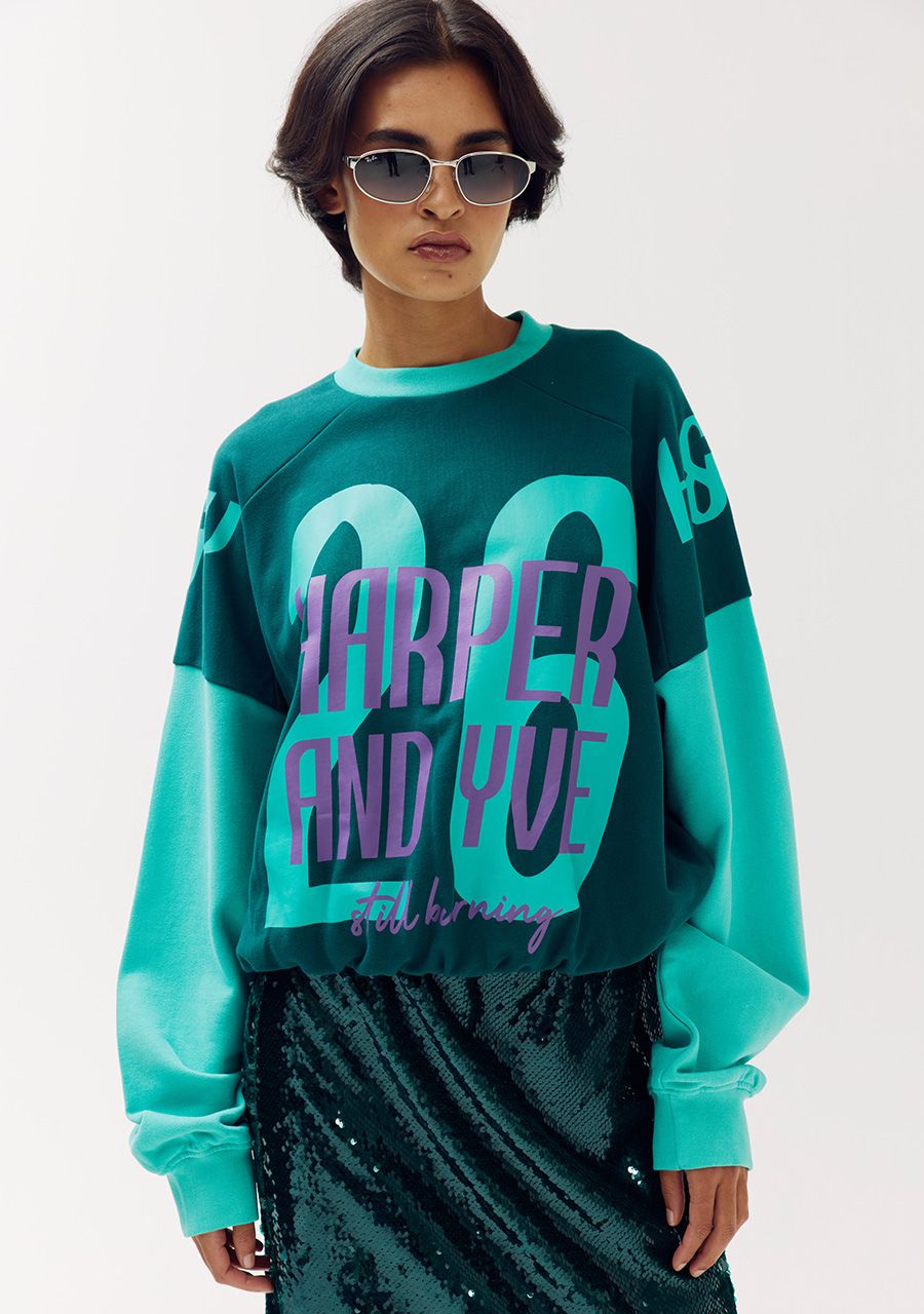 HARPER &amp; YVE SWEATER RACE-SW DEEP TEAL