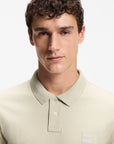 BOSS MEN POLO SLIM FIT STRETCH COTTON LOGOPATCH BEIGE