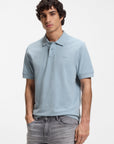 BOSS MEN POLO PRIME COTTON PIQUE LIGHT/PASTEL BLUE