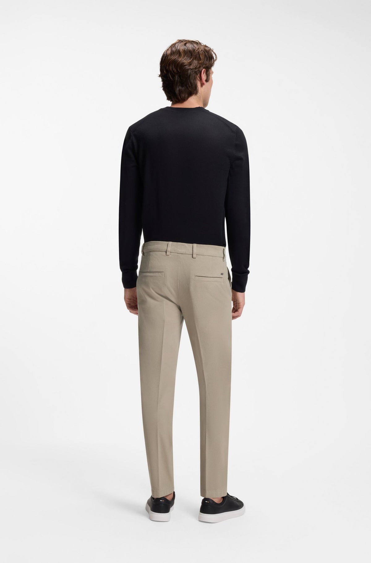 BOSS MEN PANTS H-KAITON1 SLIM FIT OPEN BEIGE