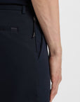 BOSS MEN PANTS SLIM FIT COTTON MIX STRETCH DARK BLUE
