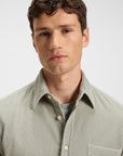 BOSS MEN OVERHEMD REGULAR FIT COTTON CORDUROY OPEN GREEN
